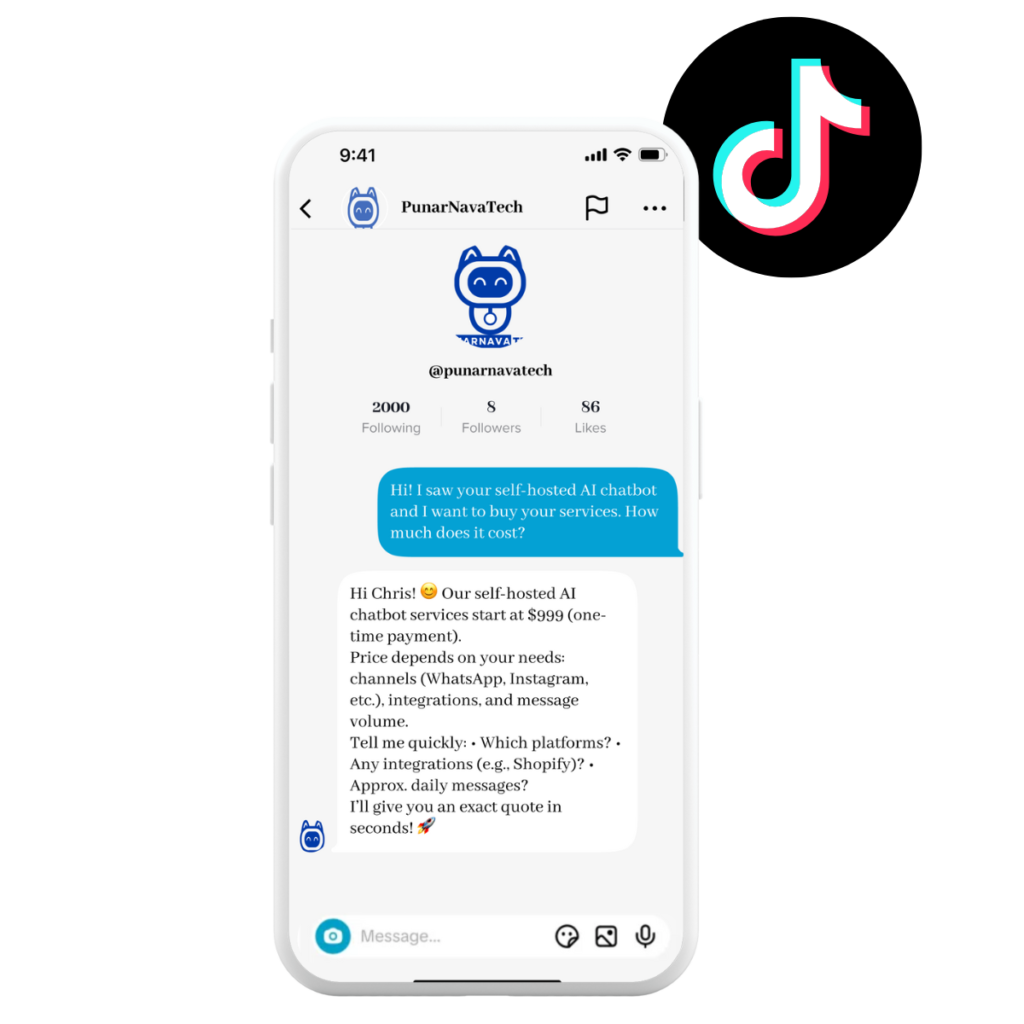 Customer Support AI chatbot for Tiktok